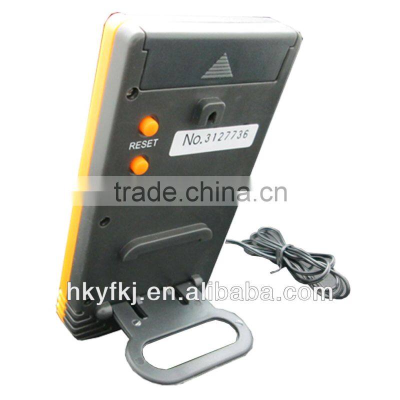 2016 hot sell! House used digital thermo-hygrometer ,indoor/ourdoor thermometer with time.