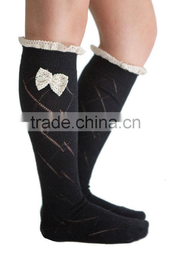 Women Knee High Boot Socks Knee High Grace and Lace Dainty Boot Socks With Button And Lace