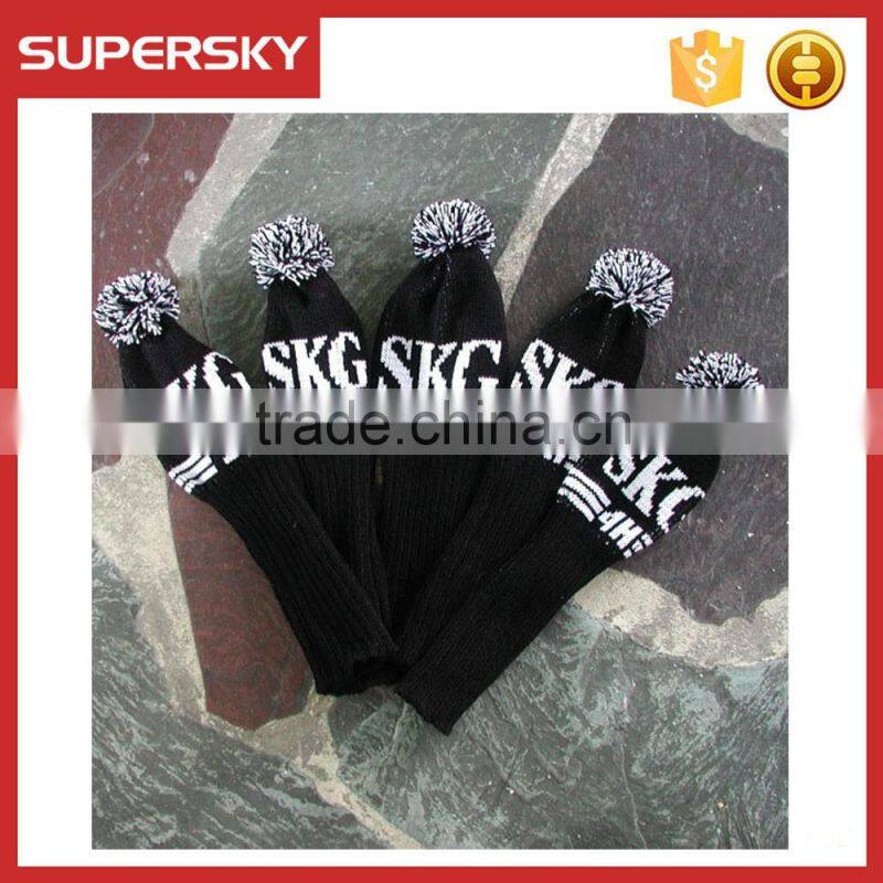 F552 Custom Handknit Hybrid Golf Club Covers stripe pattern