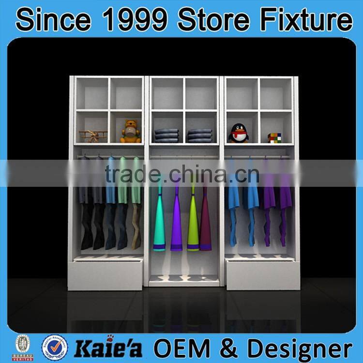 Wooden wall panels display rack/clothes display cabinet for store