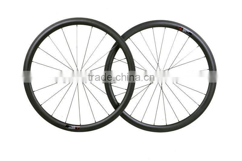 High Quality Carbon Bicycle Tubular Wheelset 38T High stiffness super light chinese carbon Wheel 700c 38mm rim tubular