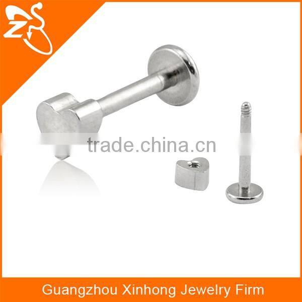 Wholesale 2016 latest fashion stainless steel zircon lip piercing jewelry rings