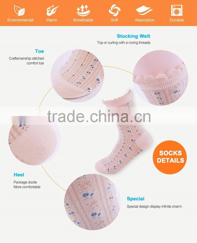 lady 200N fashion socks with fancy designs with ruffle welt on the socks sexy socks