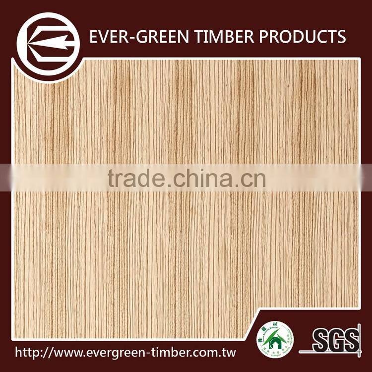 made in Taiwan zebrawood wood veneer for 12mm plywood