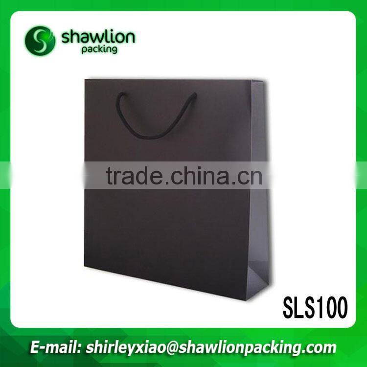 2015 China factory custom black paper bags for gifts