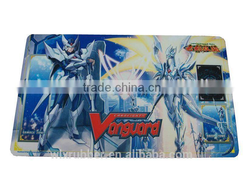 Custom rubber cloth sublimation gamemat/ game mouse mat