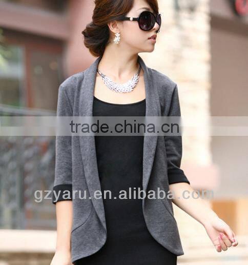 Women Fashion Cotton Blazer / Grey Blazer for Women