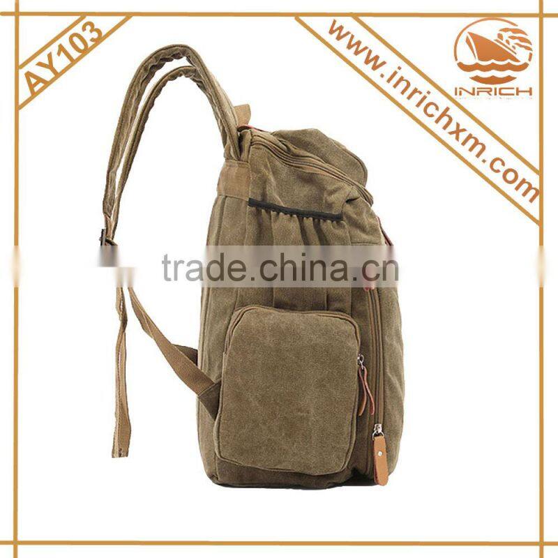 Wholesale Vintage Canvas Hiking Backpack,Rucksack
