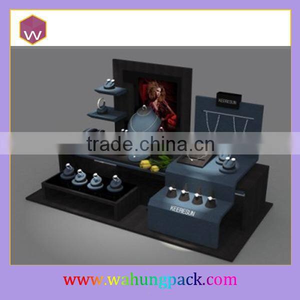 Promotion wood jewel ring necklace stands shop displays