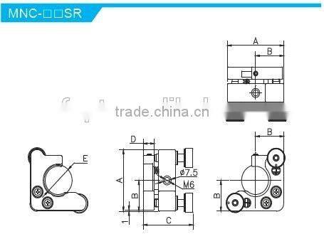 MNC-4SL/Height of Center Height 68mm/High Precision Kinematic Mounts with 2 adjusters/kinematic mount