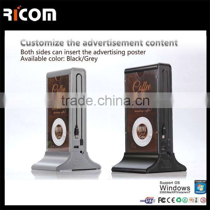 Hot Trending Products For 2016 Restaurant Power Bank Menu Restaurant Advertising Menu 6000mah-20800 Power -PB102--Shenzhen Ricom