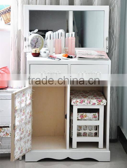 Decorative wood girls dressing table with drawers for bedroom furniture