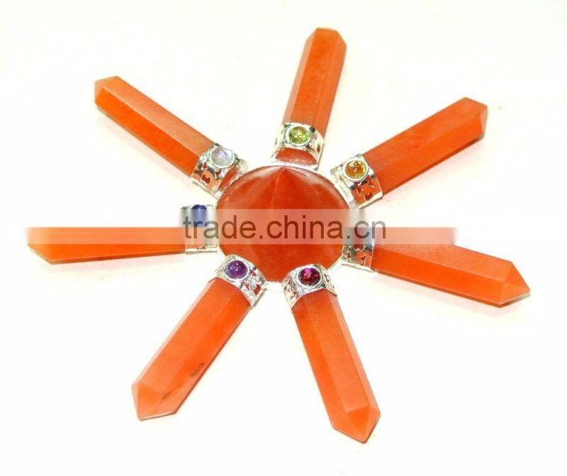 Fancy 4-Point Arrowhead Rose Quartz Rough Cone Energy Generator