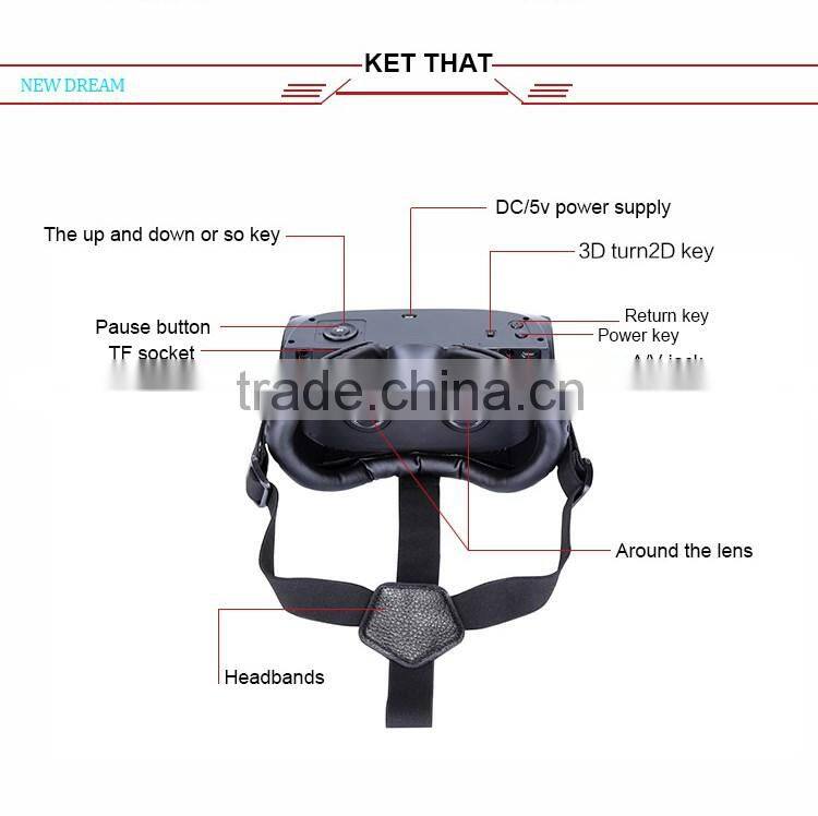 3D Virtual Reality Glasses All In One 3D VR Box Factory Price virtual reality headset 2016