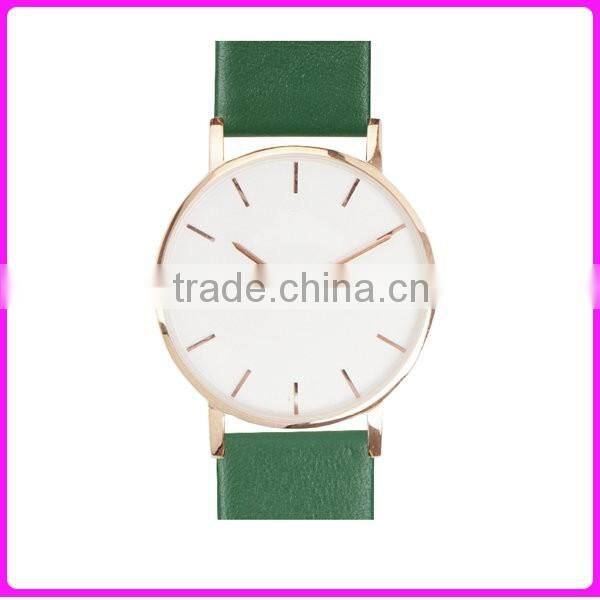 40mm diameter ultre thin lasides watch your own logo quality watch leather strap