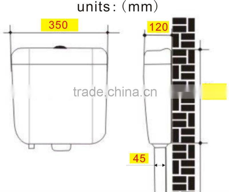 Water saving plastic toilet accessories for tank of toilet 020
