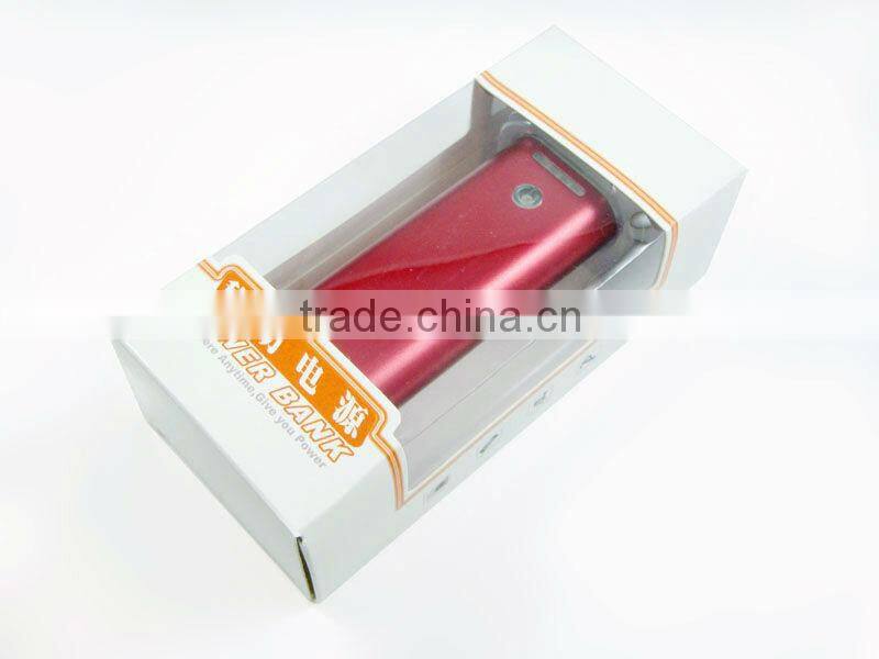 triangle aluminium shell mobile Power Bank 5400MAH with flashlight