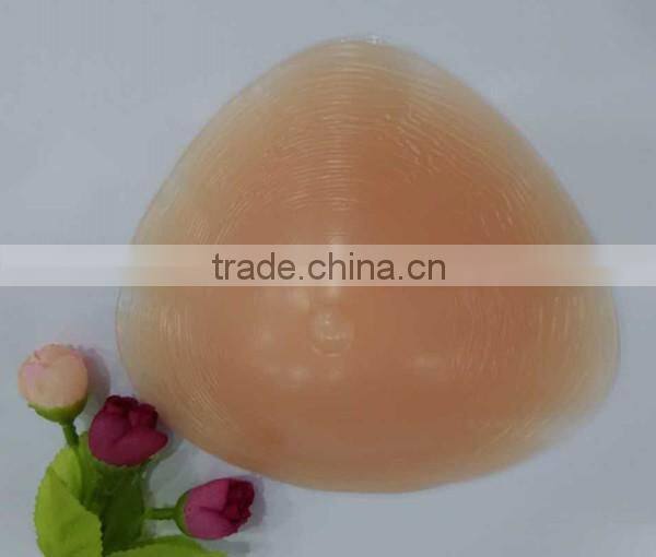 New style triangle shape super breathable silicone fake breast for mastectomy breast cancer woman good helper false boobs