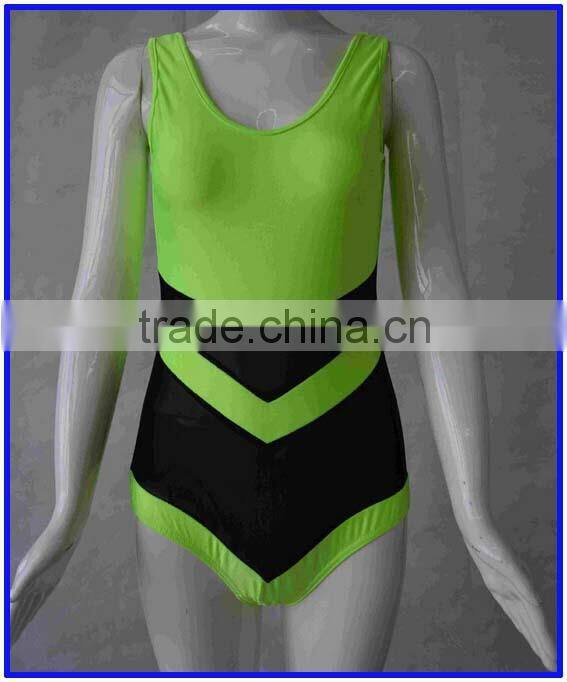 Sexy high waist bikini one piece japanese girls shiny sewing swimsuit