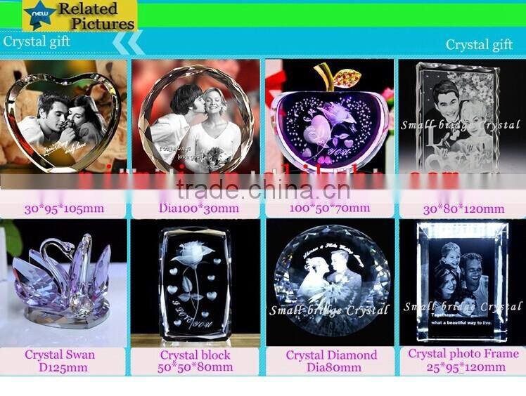 2015 wholesale Sublimation Crystal /crystal printing for office decoration