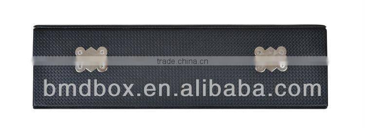 luxury black 5 slots leather watch travel case