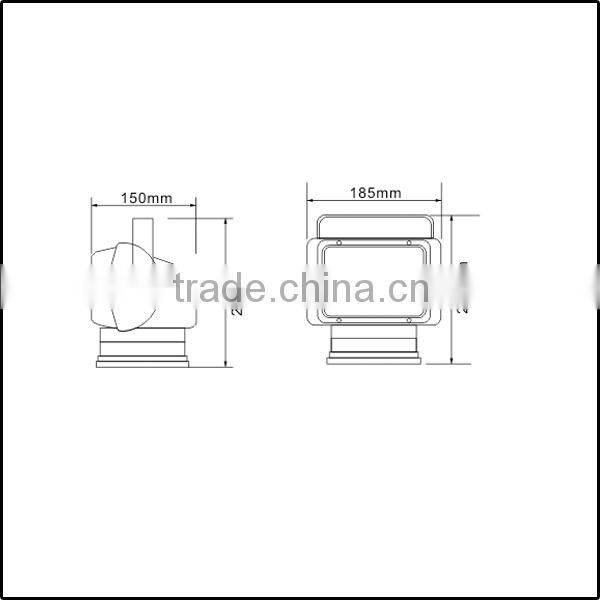 Waterproof IP68 Remote Control Led Work Light Driving Offroad Super Bright Searchlight