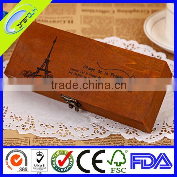 sliding unfinished wood box pine wood box