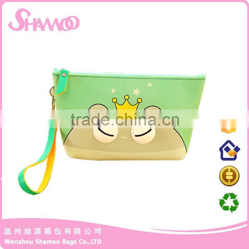 cheap and pu cosmetic bag with customised print