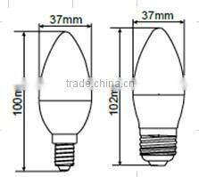 2016 hot sale cheap C37 3W 220-240V E14 candle rear light
