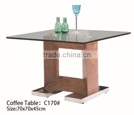 TB veneer metal small glass mini coffee table