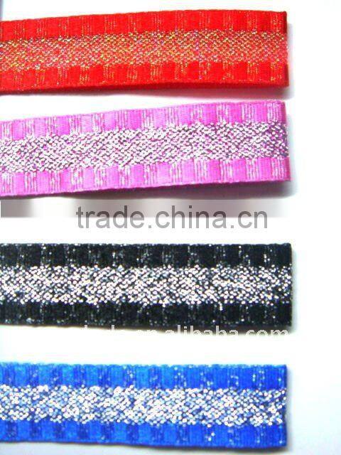 colorful glitter metallic ribbons