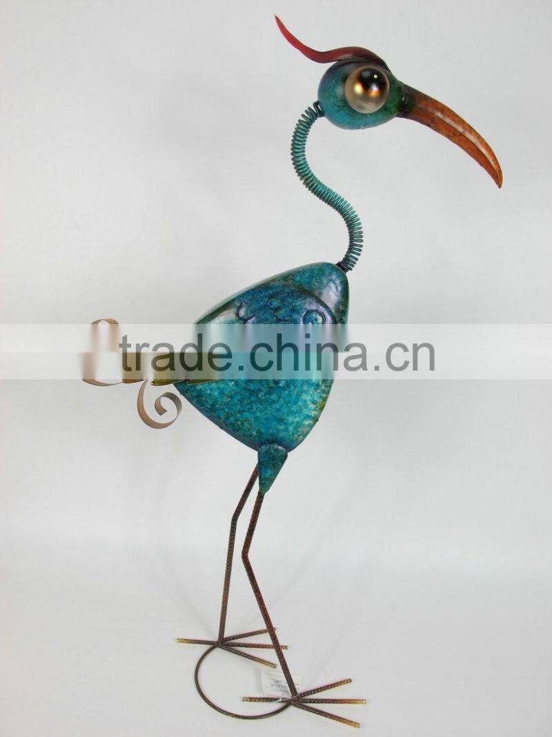 China supplier painted large metal crane statue garden ornament