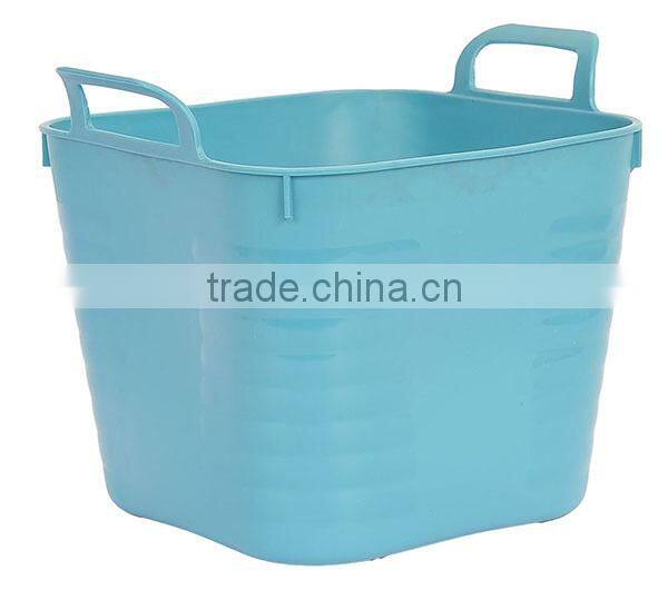 Good Quality Square Plastic Storage Buckets with Handles