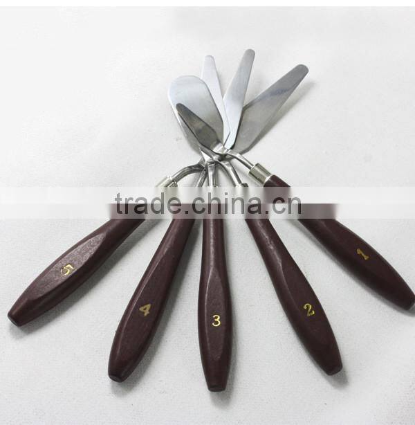 Artist metal oil painting palette knife with wooden handle