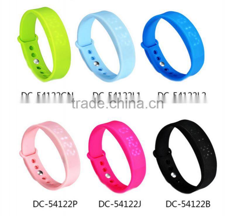 3D Pedometer sleep monitor Temperature calorie sports Silicone LED Smart watch