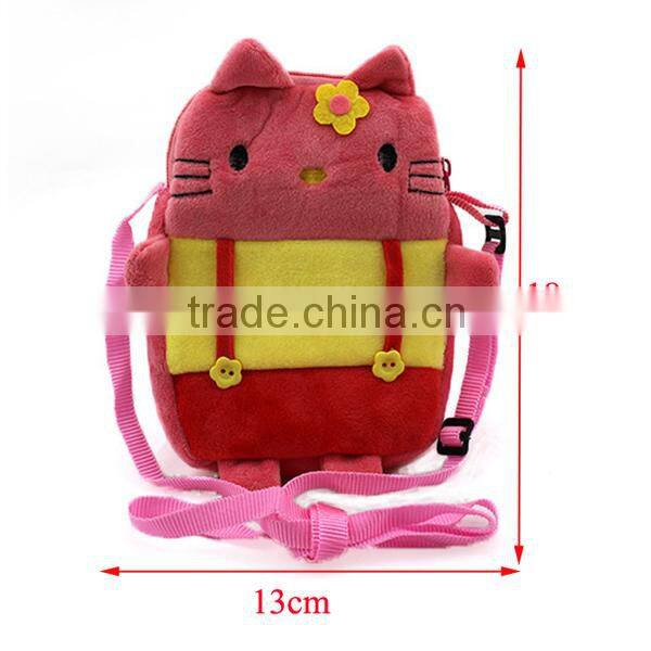 Mix design wholesale plush cute cartoon kids school bag cartoon kids bag