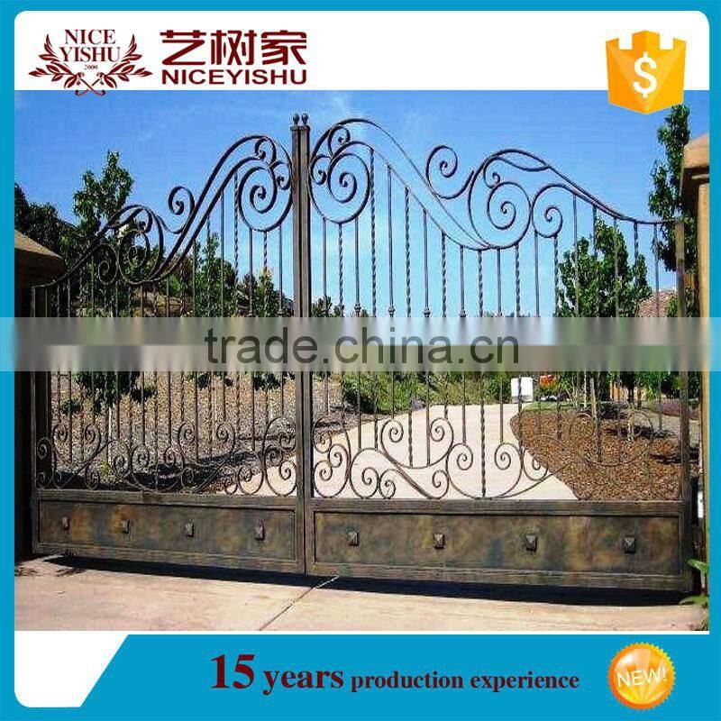 Chinese wholesale suppliers for european style door 2016, luxury iron main gate designs
