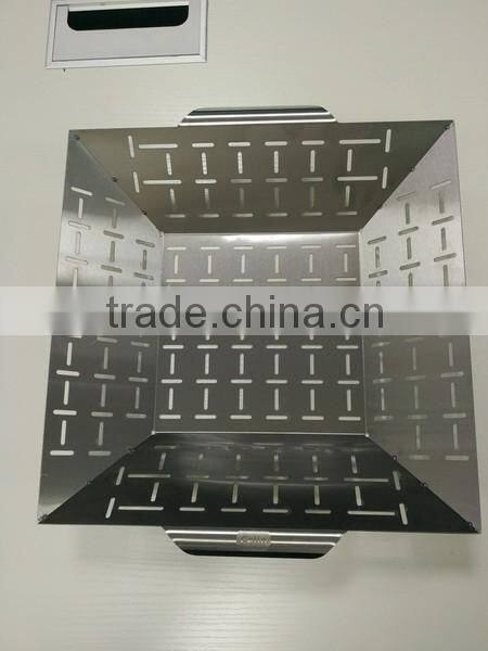 Stainless steel vegetable wok, BBQ cooking basket KY3631AP