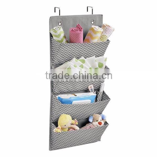 Foldable Nonwoven Kids Overdoor Hanging Organizer Boxes with Cartoon