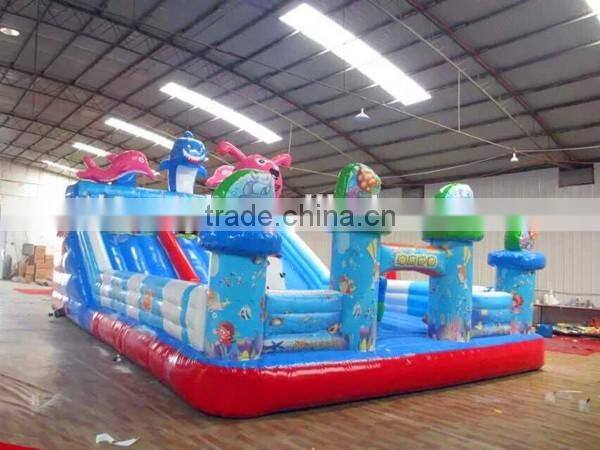 Most Popular and Super Attractive Inflatable bouncy castle with slide , inflable bouner , inflatable combo