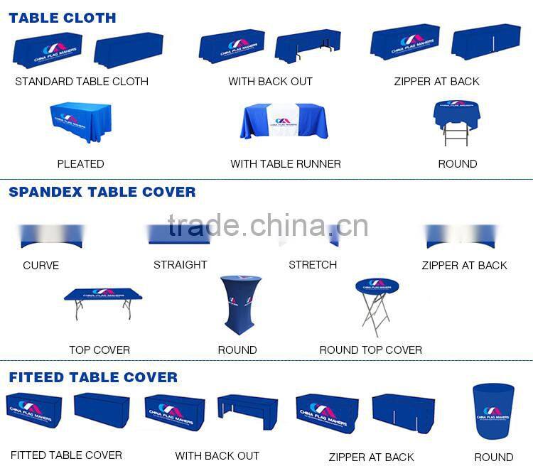 trade show promotion advertise table cover sheet