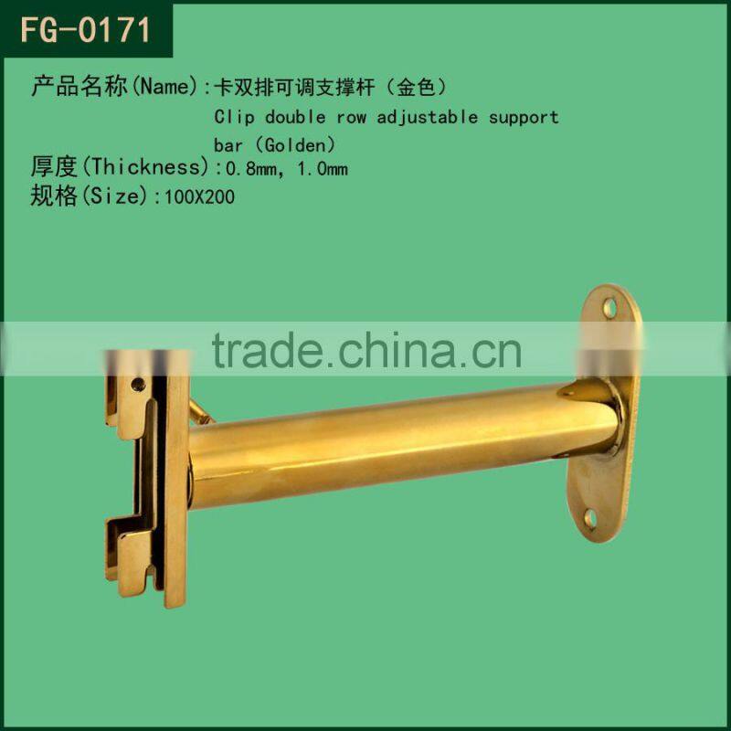 steel and tube fasteners / double row slant column used supporter and fastener(golden)