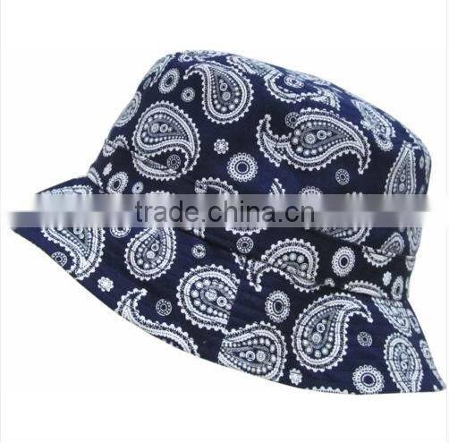 Bucket Hat Paisley Hunting Fishing Outdoor Cap Unisex 100% Cotton bucket hat