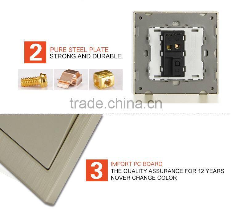 woven gold finish one gang one/two way wall switch arbitrary point switch