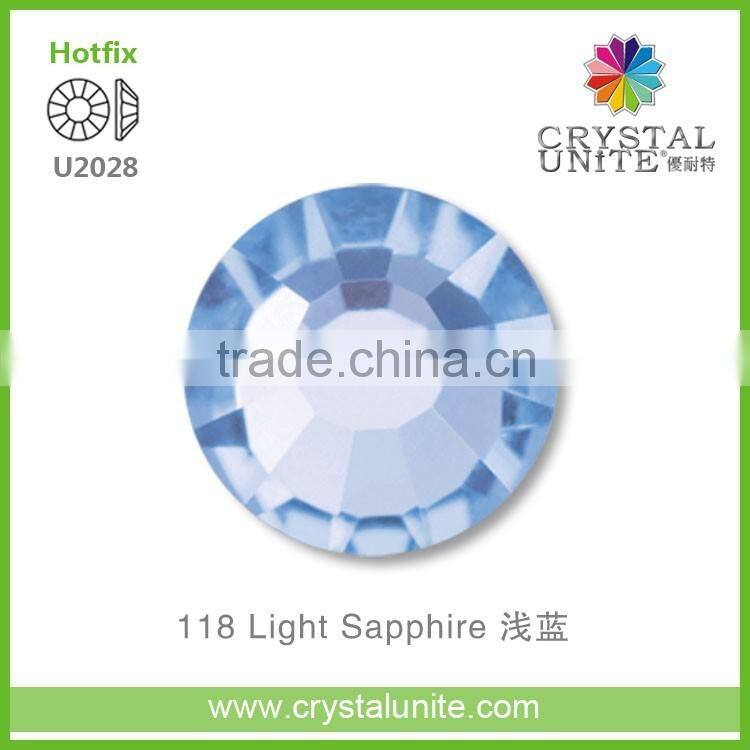 U2028 Light Sapphire Optimal Hot Fix Rhinestone