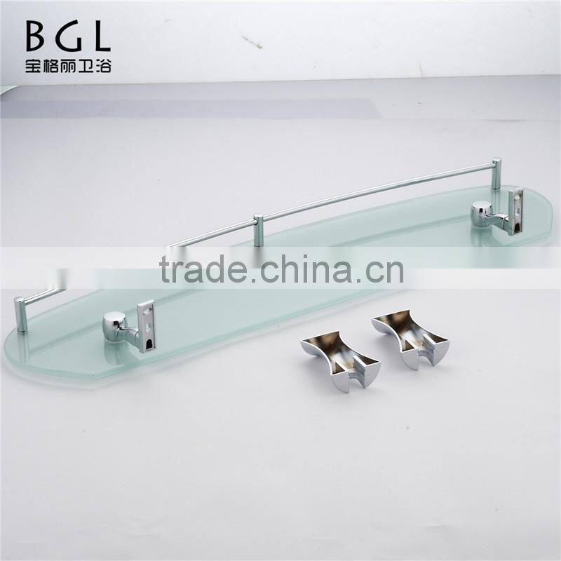 News modern Bathroom accessories hardware zinc alloy items glass shelf