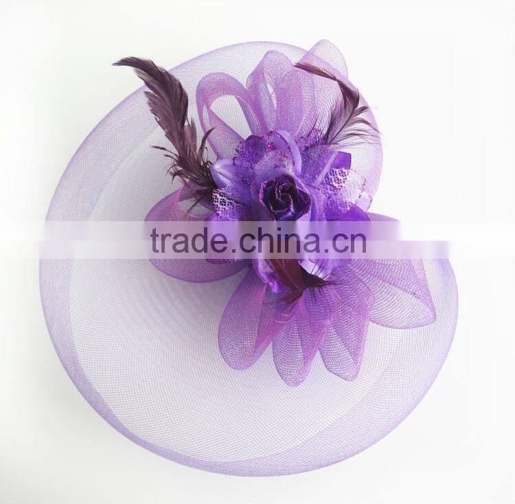 MYLOVE purple veil feather hat fascinations halloween costumes MLSM007