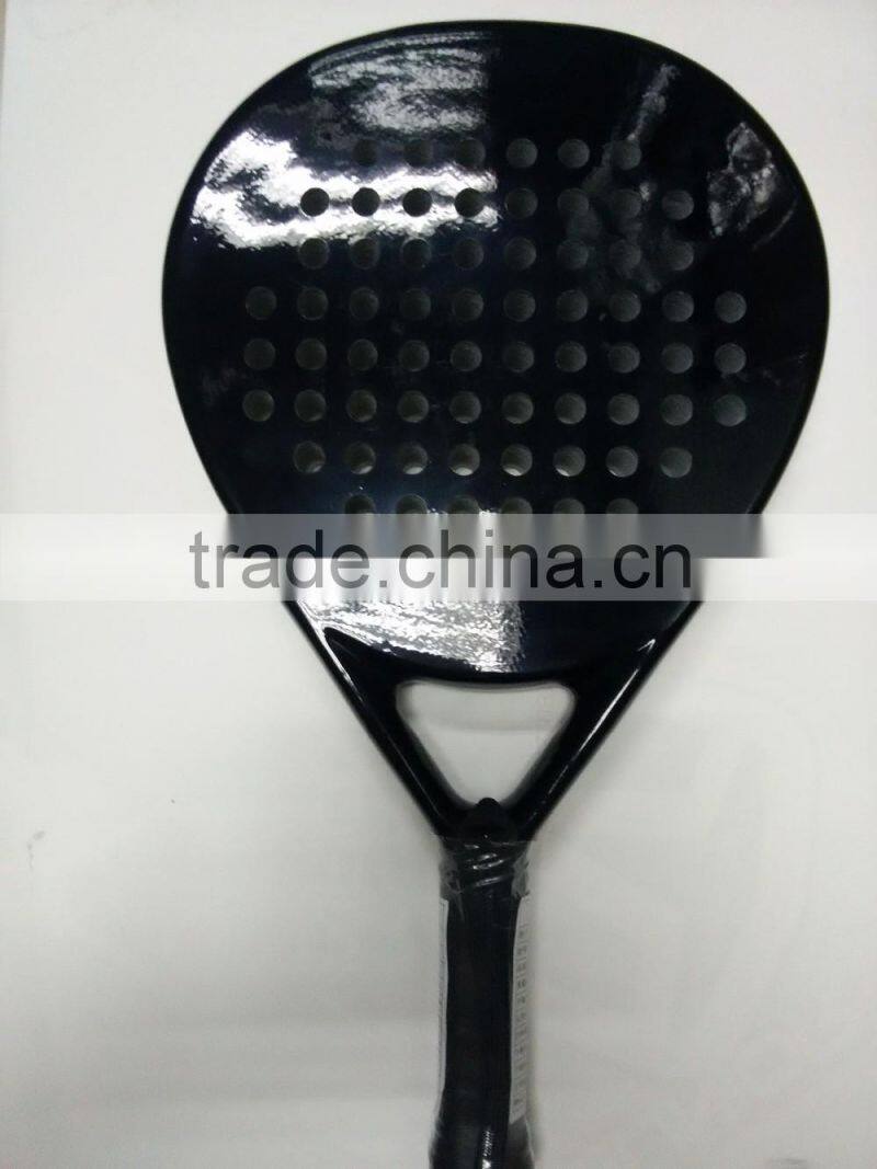 wooden beach tennis racket 100% carbon graphite 38mm paddle racket