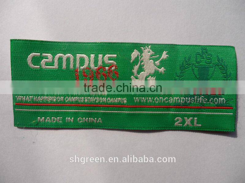 high definition soft damask woven labels,weaving letters design tags