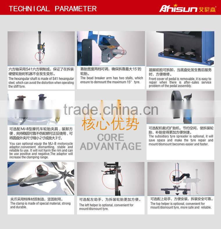 automatic repair equipment car tire changer 12''-24'', 3 years warranty time